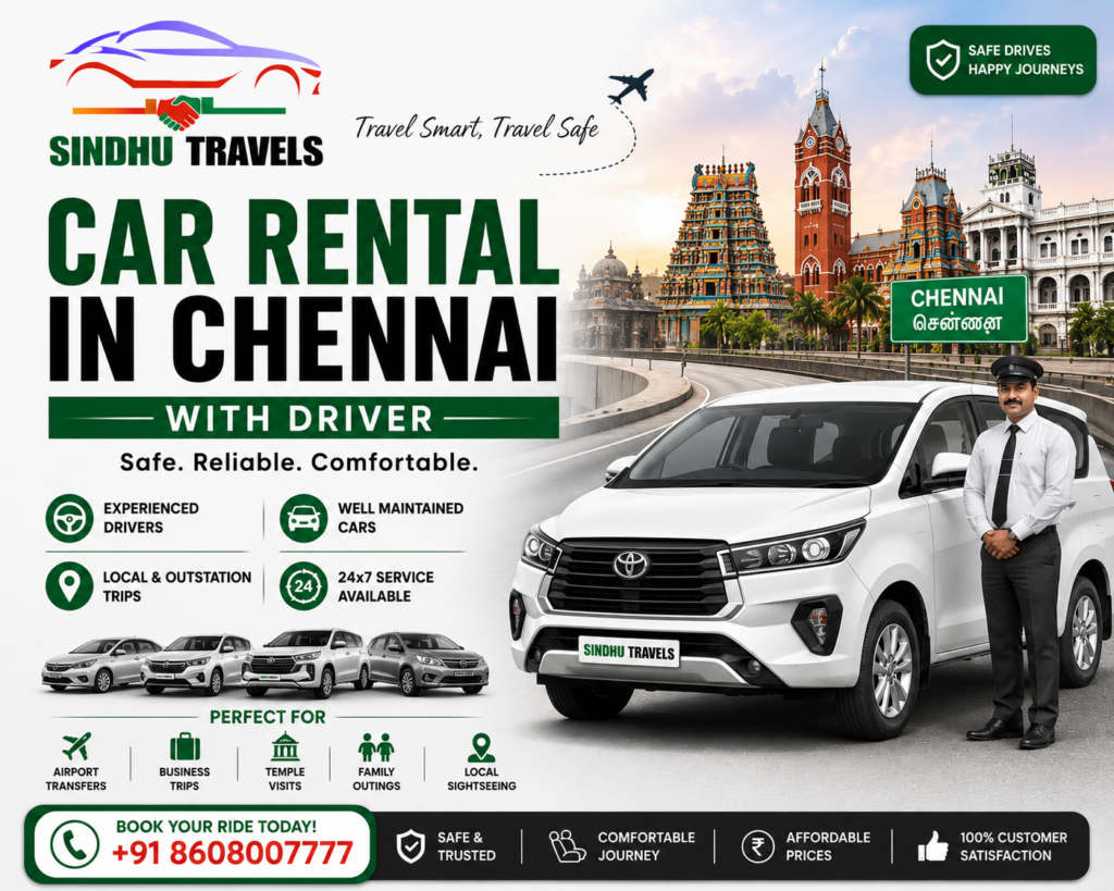 car rental in chennai with driver